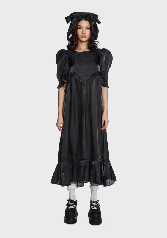 Barre Ruffle Midi Dress sold by Dolls Kill