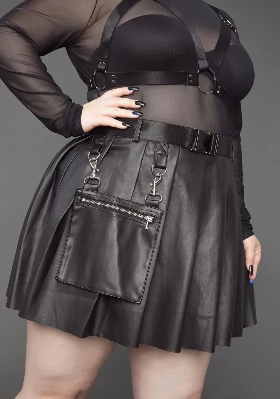 Plus Ready For Action Pleated Skirt sold by Dolls Kill