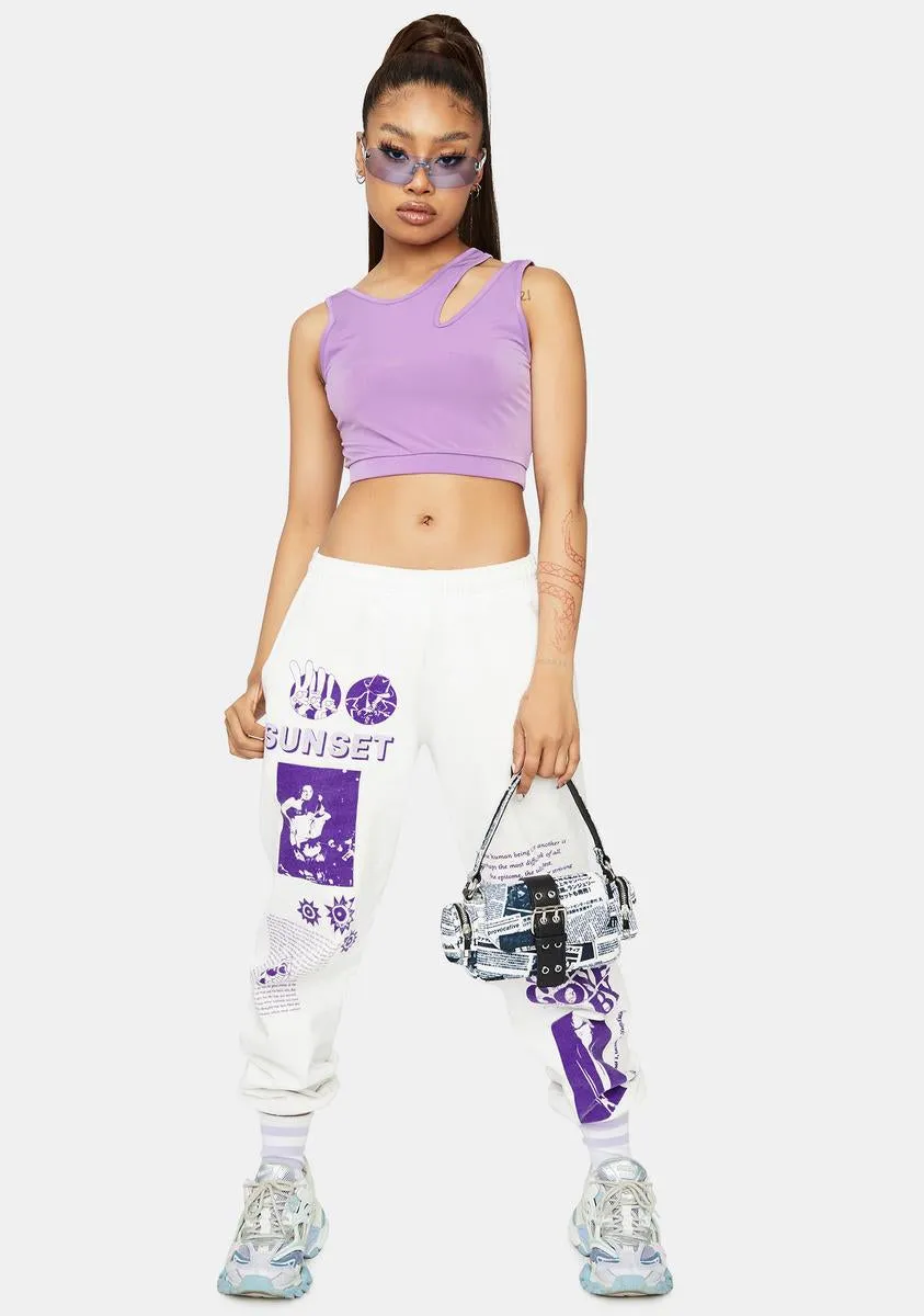 Lilac Born Ready Cutout Crop Tank sold by Dolls Kill product image thumbnail 3