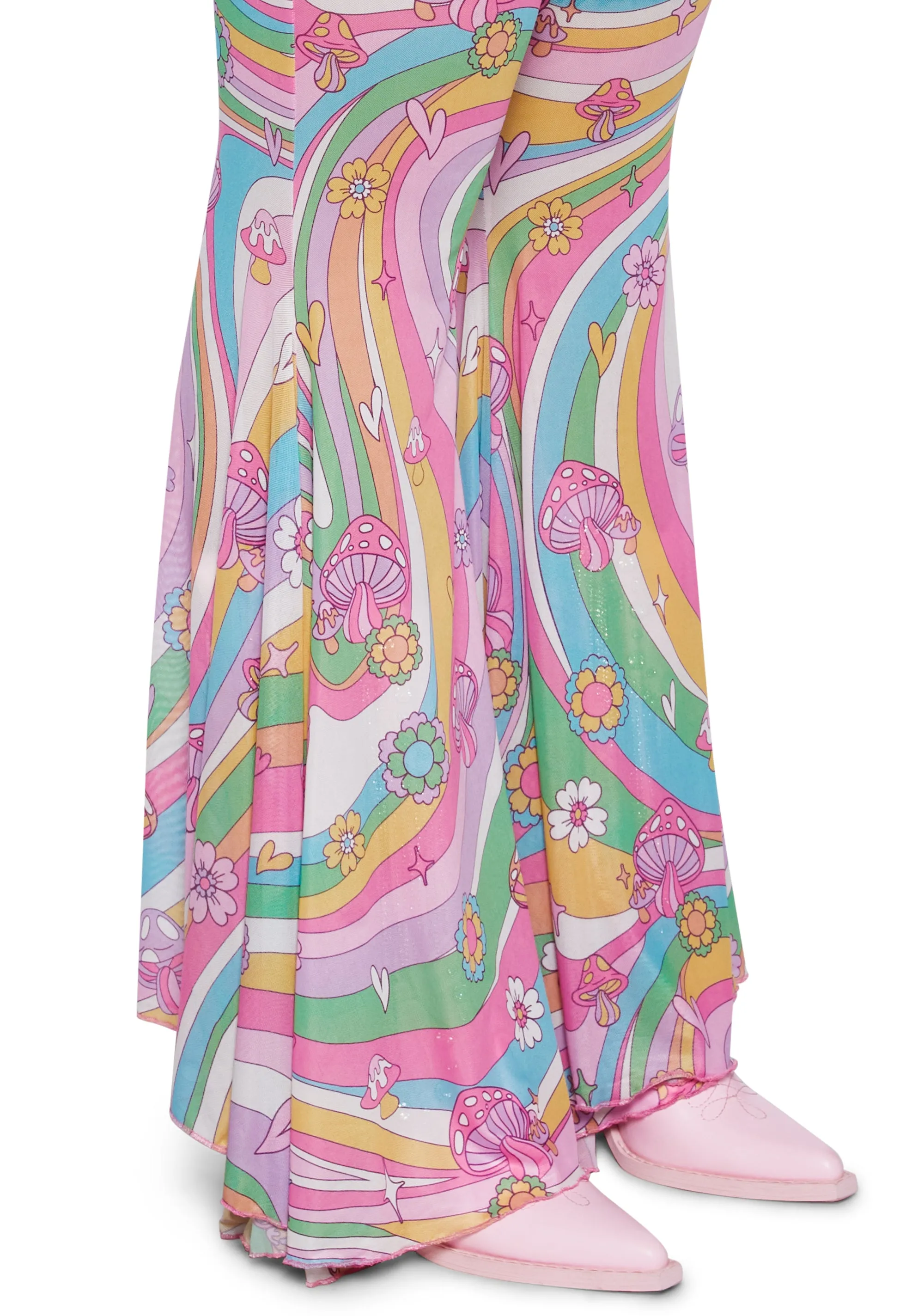 Plus Technicolor Dreams Flare Pants sold by Dolls Kill product image thumbnail 5