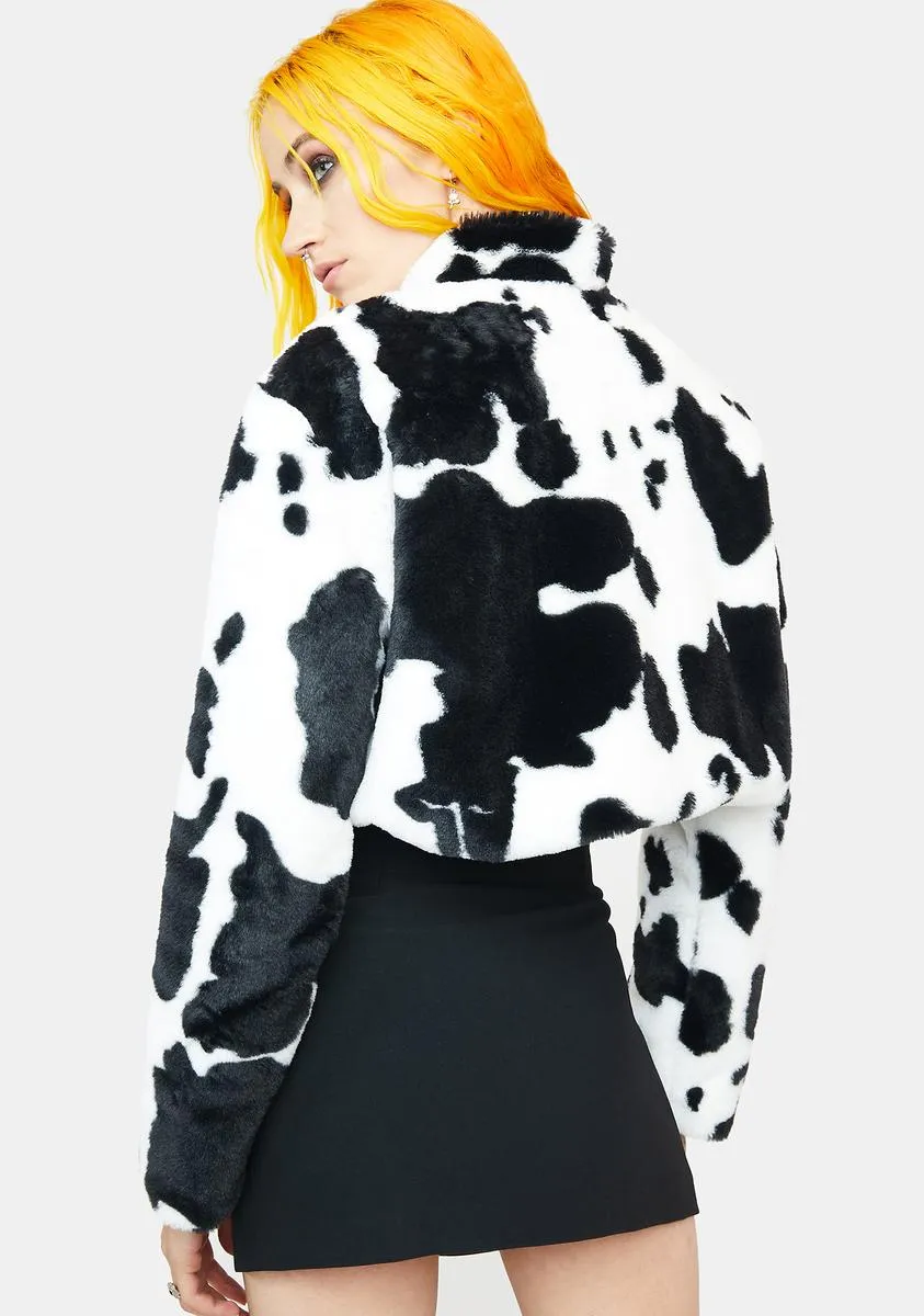 Calf Of Me Cow Print Jacket sold by Dolls Kill product image thumbnail 4