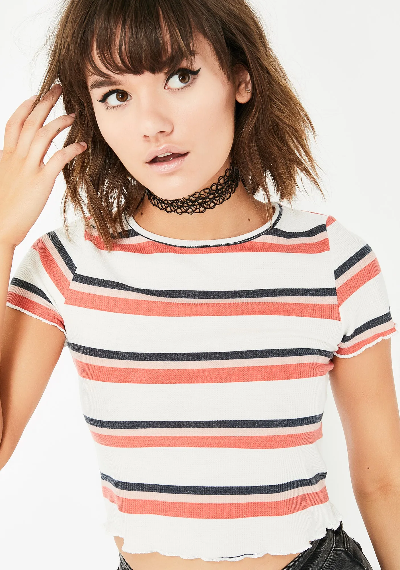 Young Rebel Stripe Top sold by Dolls Kill