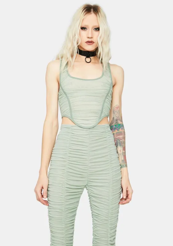 Sage When We Drive Ruched Leggings Set sold by Dolls Kill