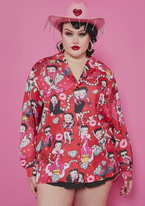 Plus Lover Catch A Kitten Shirt Dress sold by Dolls Kill