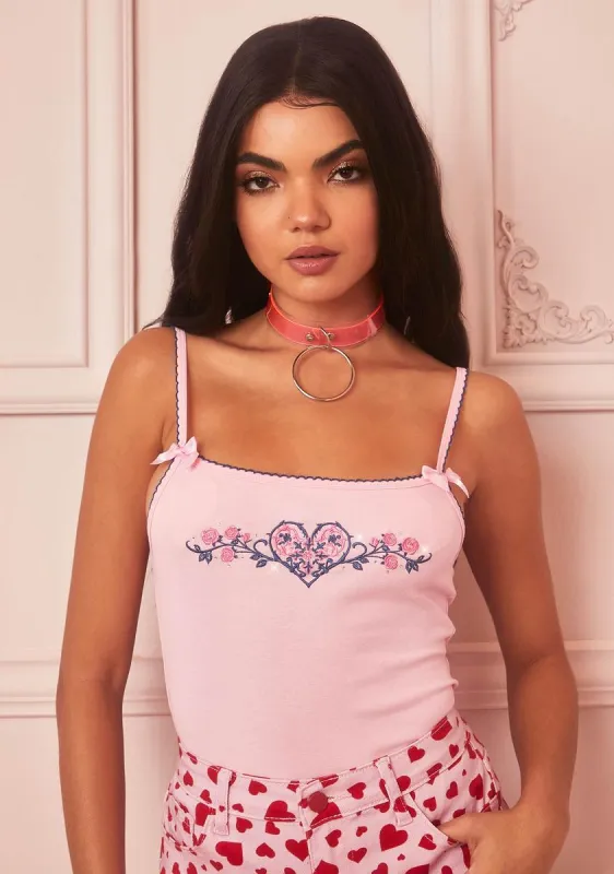 Soulful Gardens Embroidered Tank Top sold by Dolls Kill