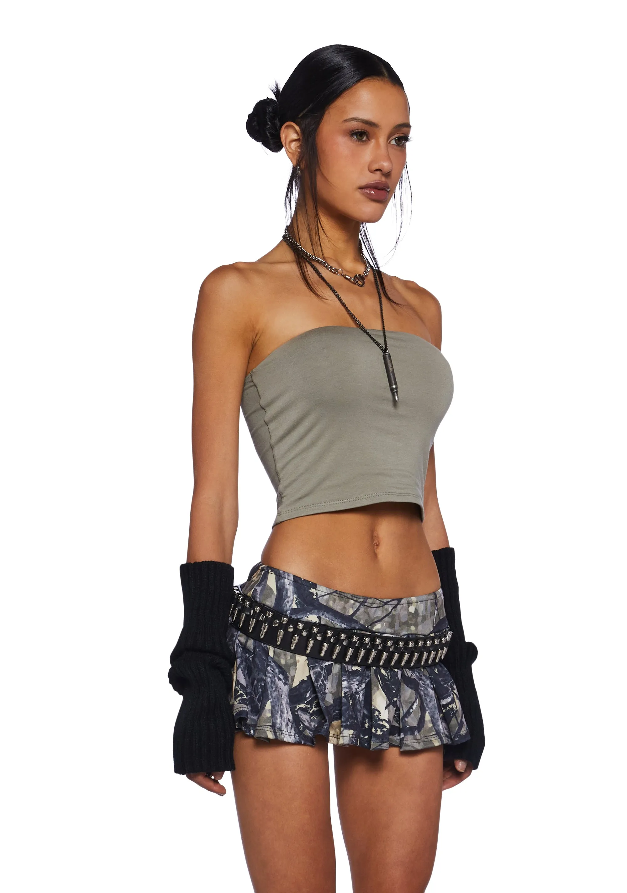 Radio Silence Tube Top - Light Green sold by Dolls Kill product image thumbnail 3