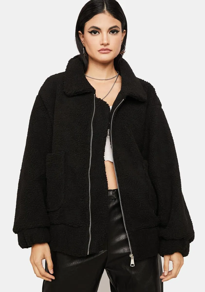 Night Feel Me Fly Faux Fur Jacket sold by Dolls Kill