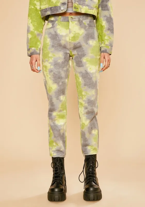 Eyes Of Envy Tie Dye Jeans sold by Dolls Kill