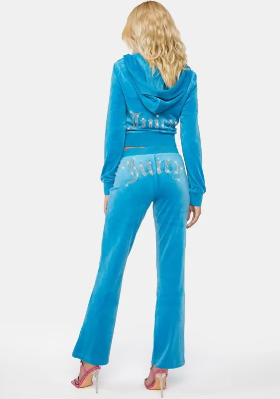 Turquoise OG Bling Pants sold by Dolls Kill