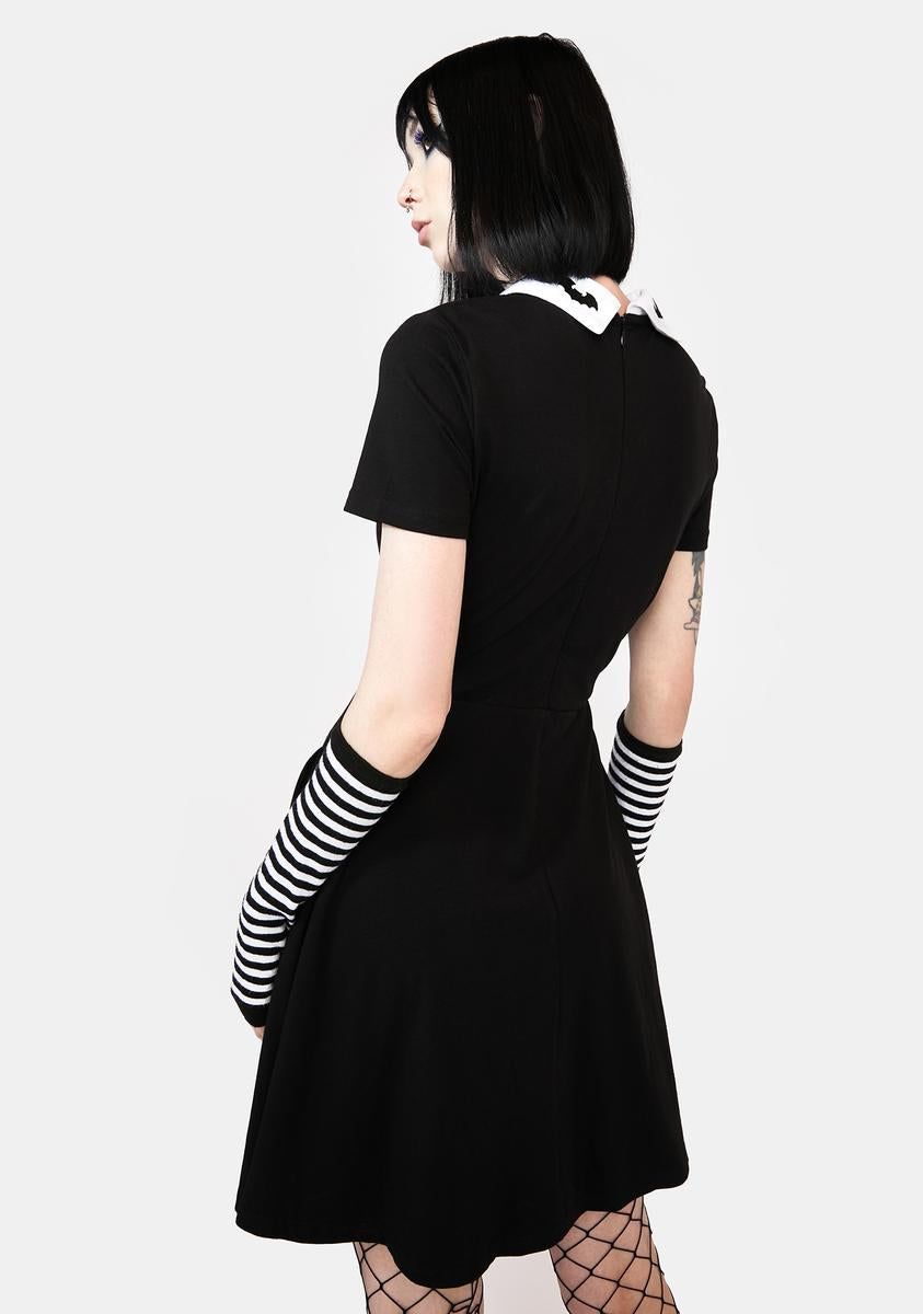 Bat Embroidered Collar Dress sold by Dolls Kill product image thumbnail 4