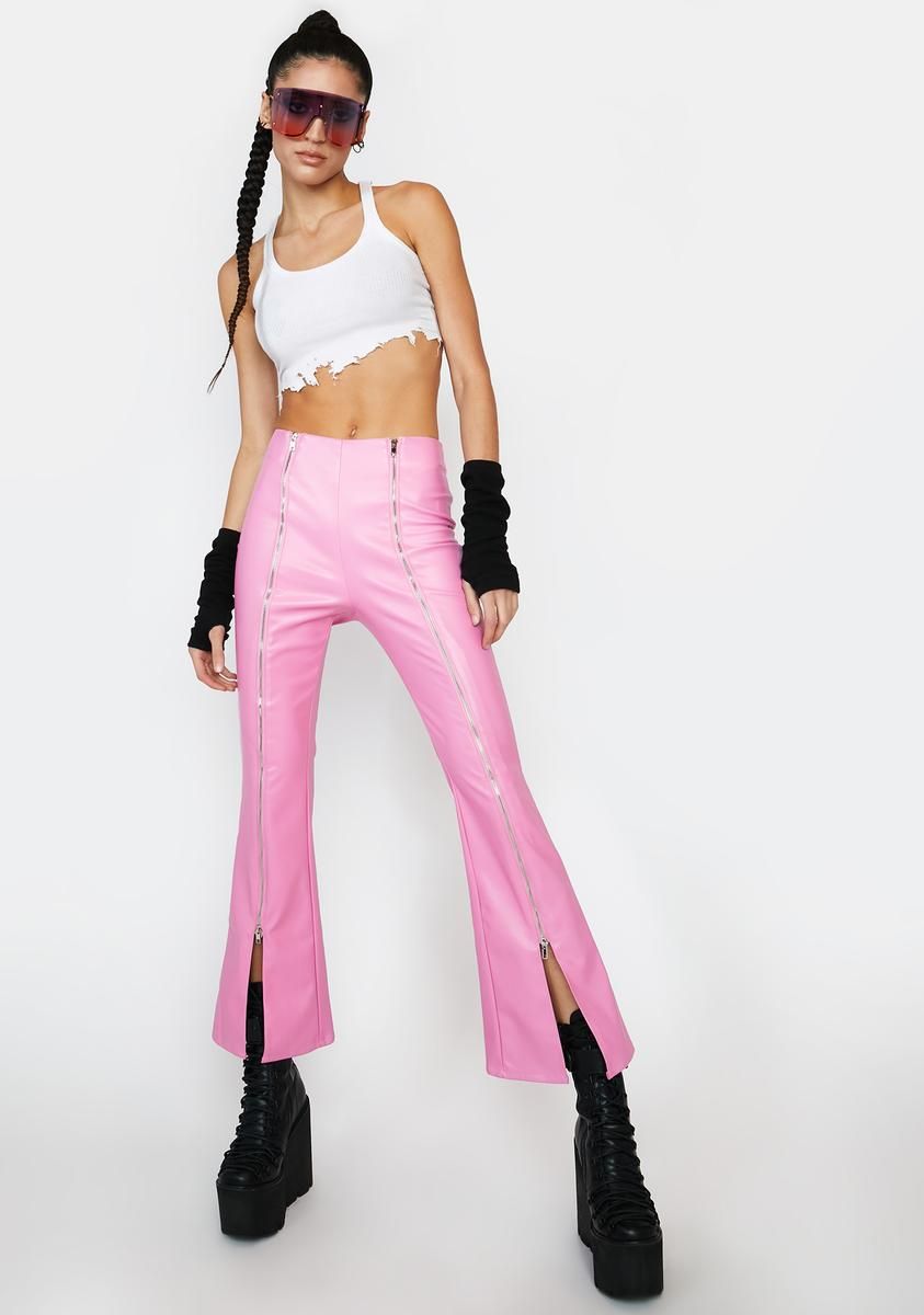 Baby Born Scrappy Zipper Flare Pants sold by Dolls Kill product image thumbnail 3