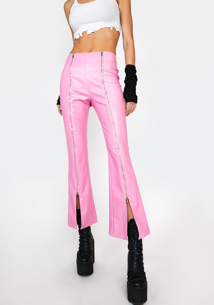 Baby Born Scrappy Zipper Flare Pants sold by Dolls Kill