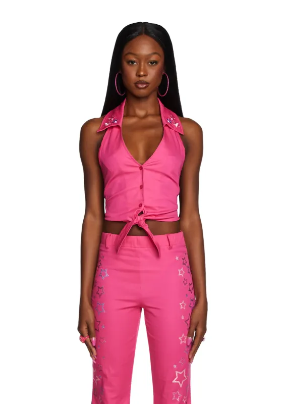 Total Superstar Halter Top sold by Dolls Kill