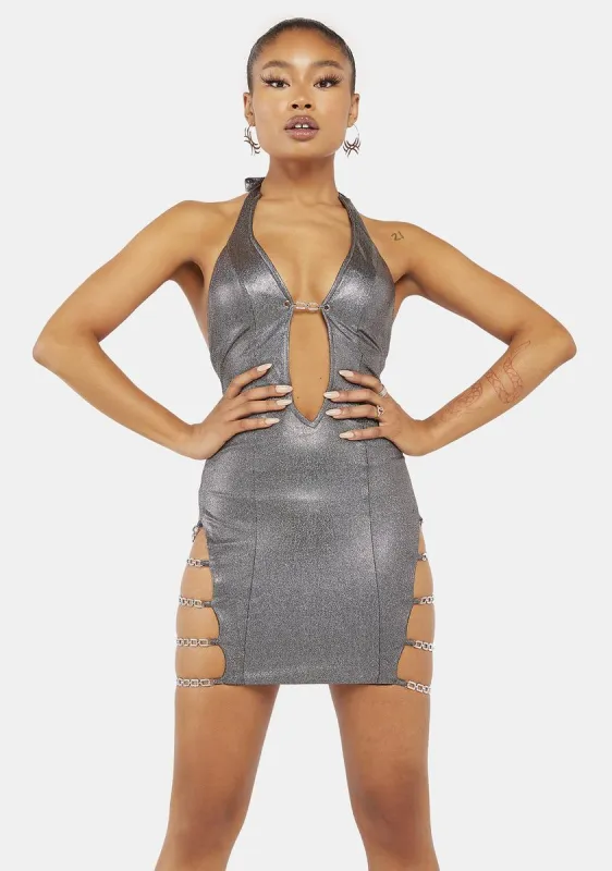 Midnight Souvenir Chain Dress sold by Dolls Kill