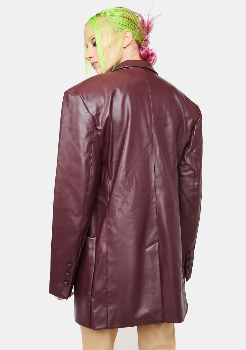 Agnes Vegan Leather Blazer sold by Dolls Kill product image thumbnail 4