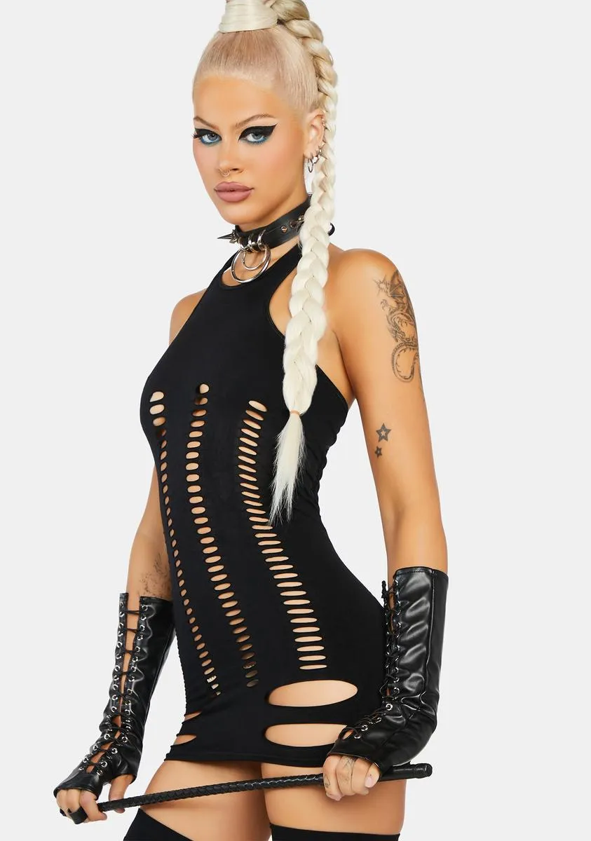Dropping Jaws Halter Mini Dress sold by Dolls Kill product image thumbnail 2