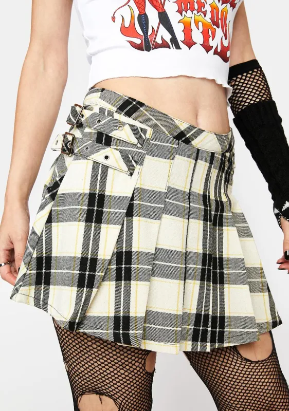 Crime Time Plaid Mini Skirt sold by Dolls Kill