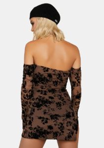 Chocolate Midnight Memories Mini Dress sold by Dolls Kill