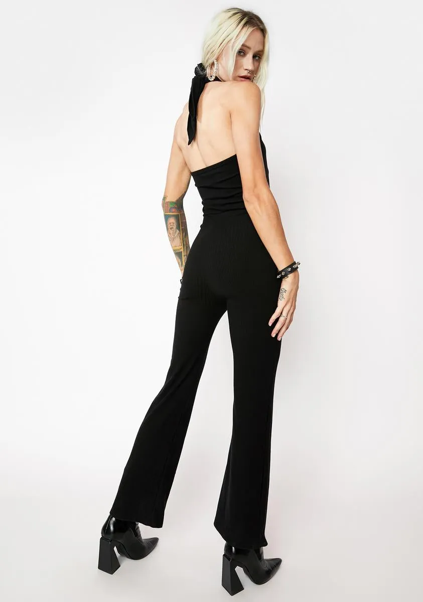 Black Halter Jumpsuit sold by Dolls Kill product image thumbnail 4