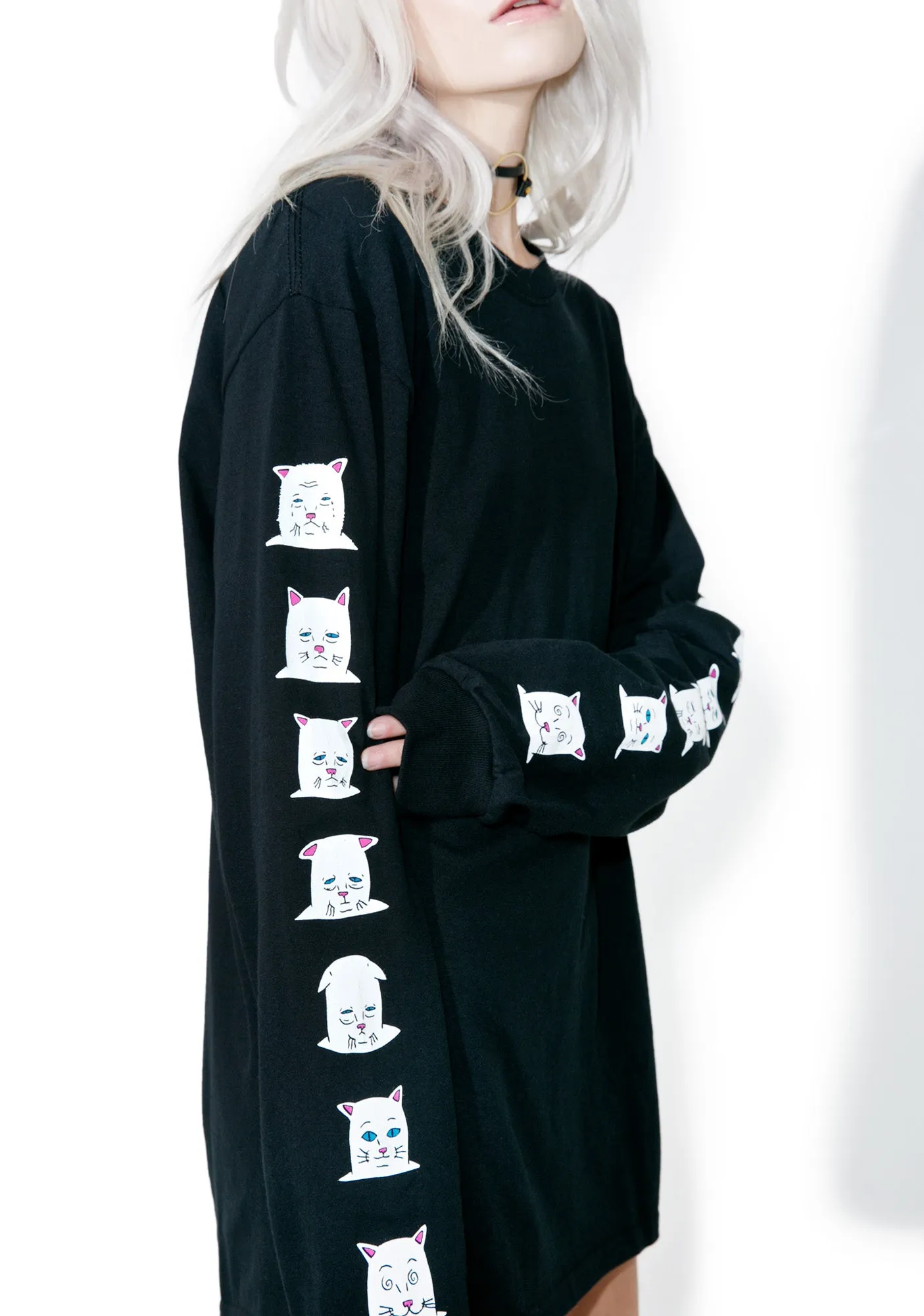 Caturdays Long Sleeve Tee sold by Dolls Kill product image thumbnail 5
