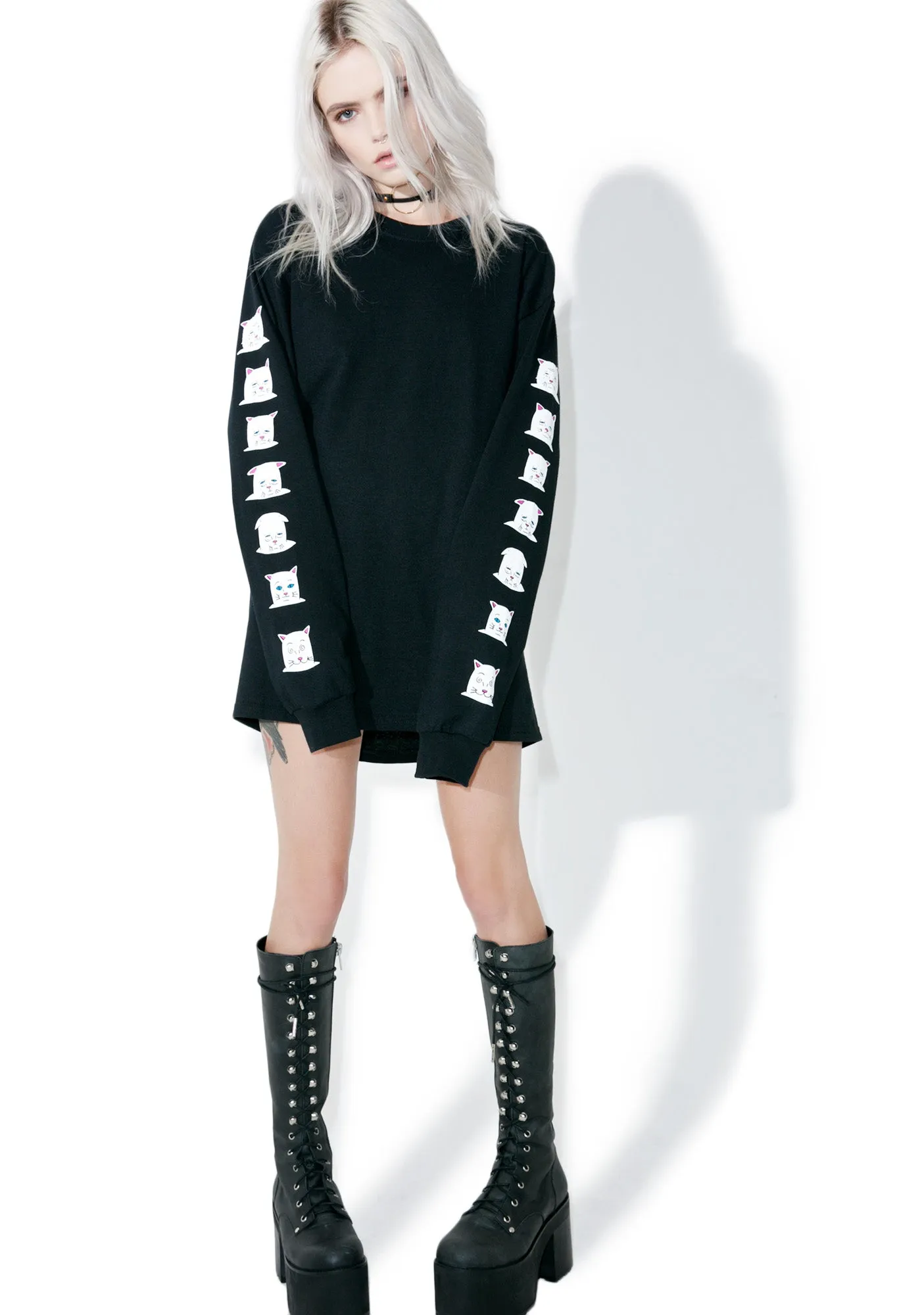 Caturdays Long Sleeve Tee sold by Dolls Kill product image thumbnail 2