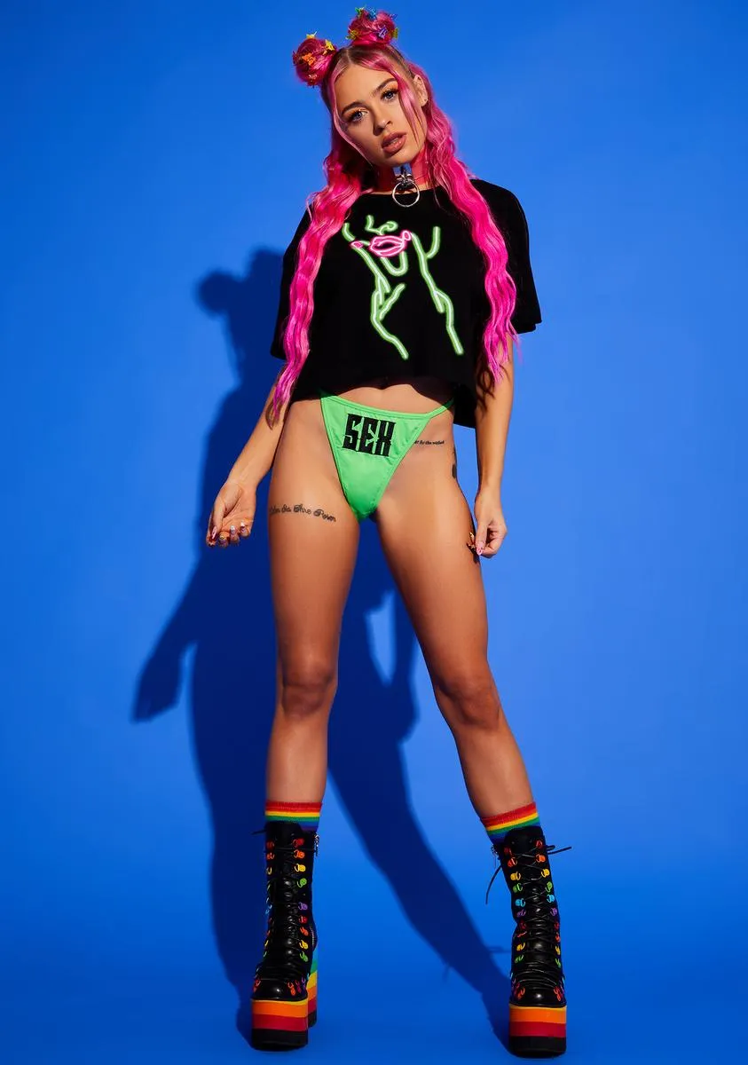 Lips Don't Lie Crop Tee sold by Dolls Kill product image thumbnail 4