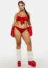 Plus Open Your Present Velvet Lingerie Set sold by Dolls Kill