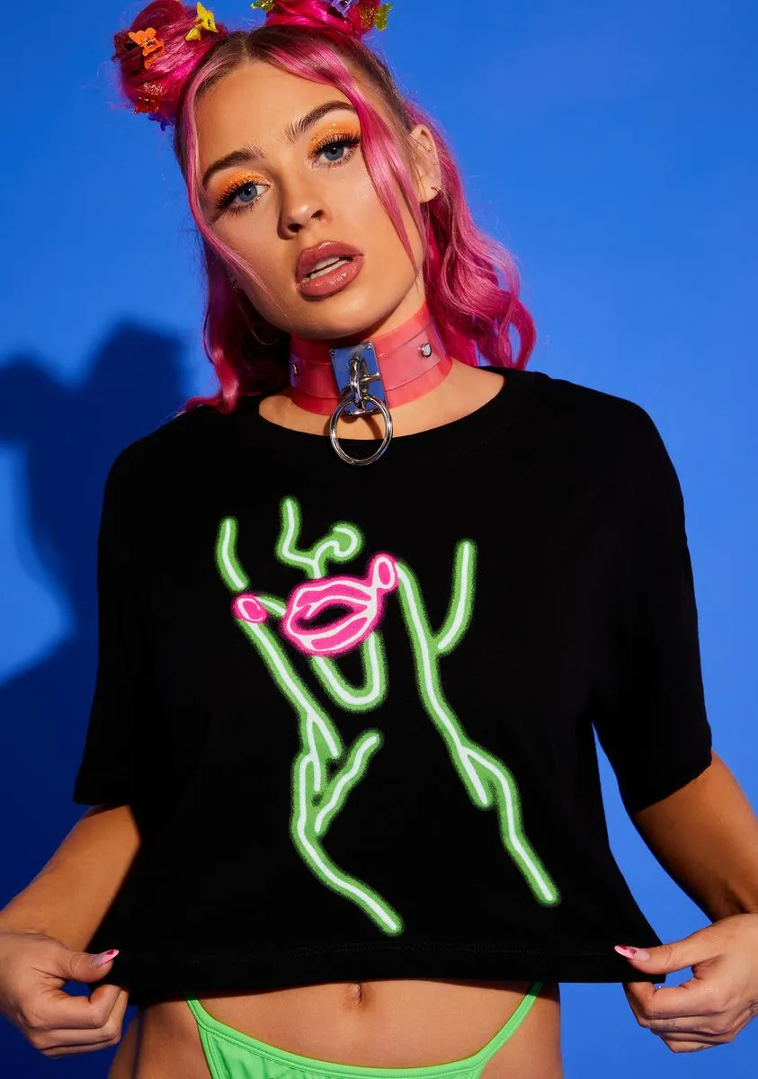 Lips Don't Lie Crop Tee sold by Dolls Kill product image thumbnail 2