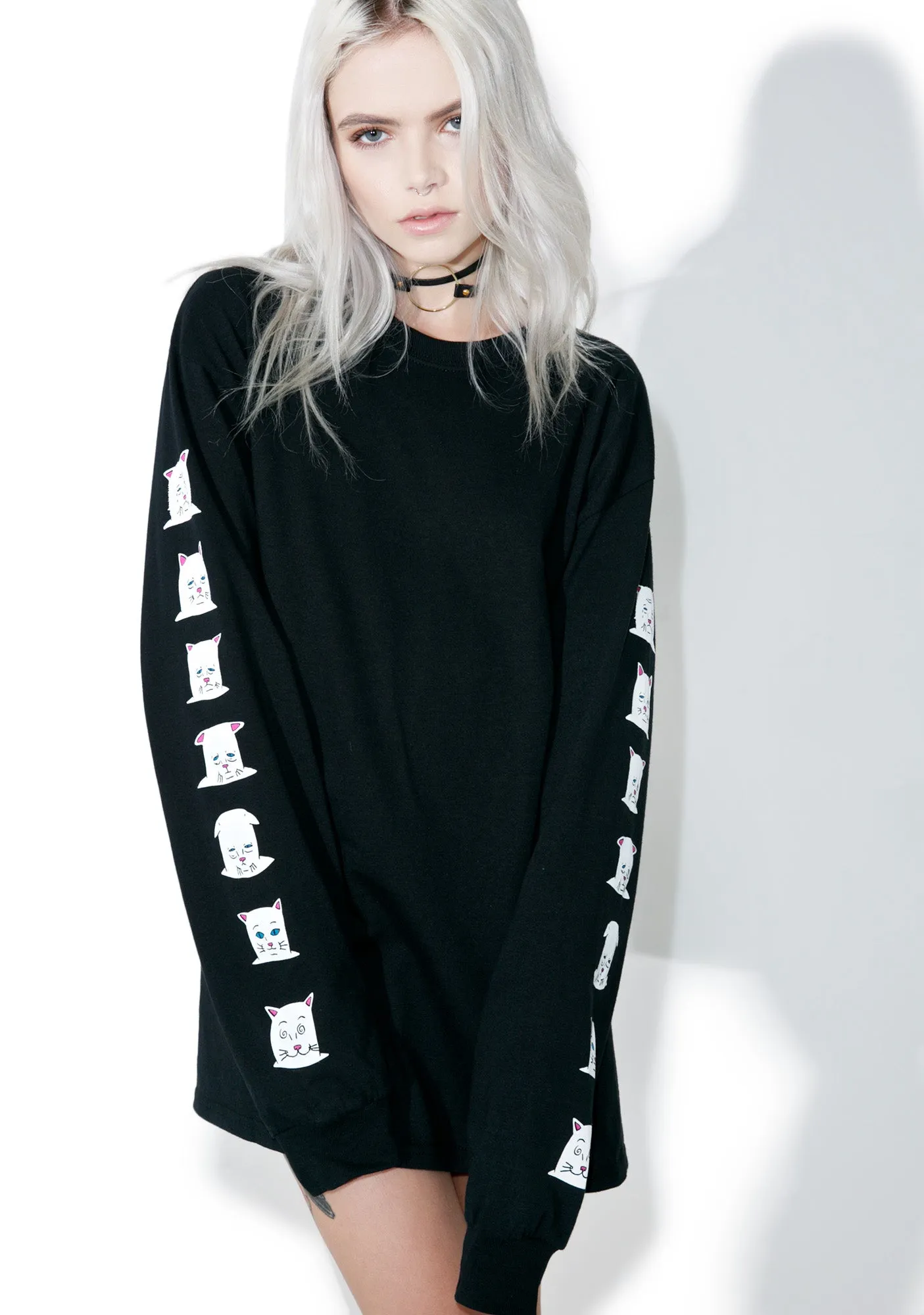 Caturdays Long Sleeve Tee sold by Dolls Kill product image thumbnail 4