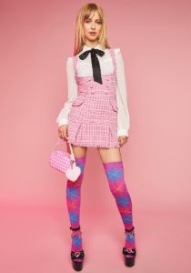 Secret Crush Tweed Pinafore Dress sold by Dolls Kill