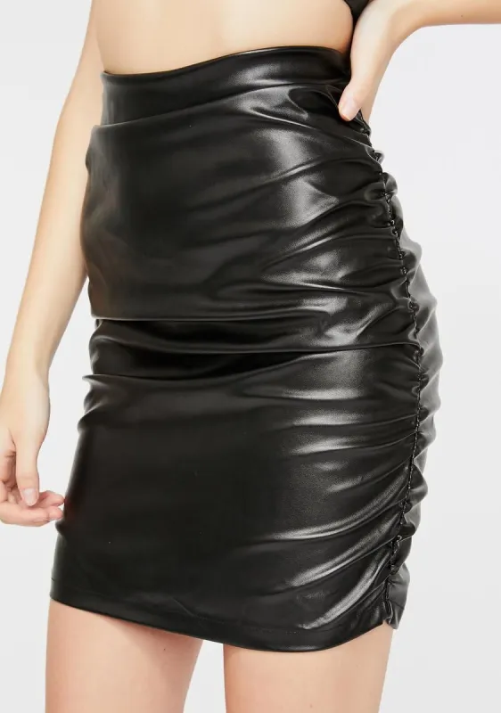 Lugano Ruched Skirt sold by Dolls Kill