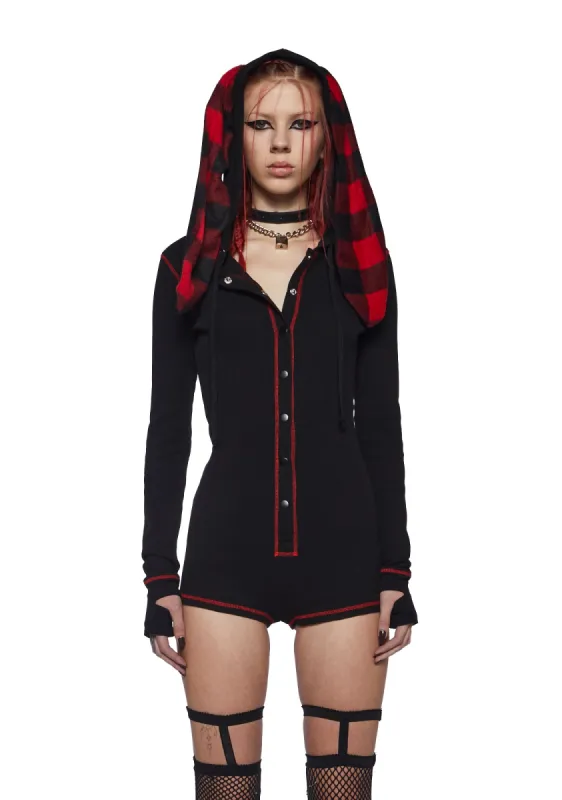 The Killer Rabbit Onesie Shorts sold by Dolls Kill