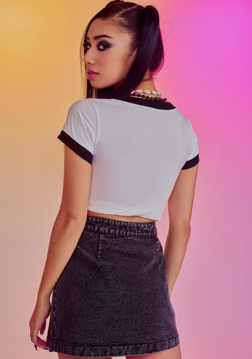 Lavish Taste Denim Skirt sold by Dolls Kill product image thumbnail 4