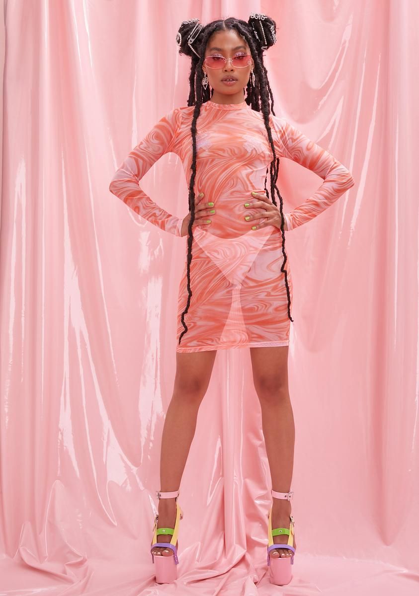 Alert The Press Marble Dress sold by Dolls Kill product image thumbnail 3