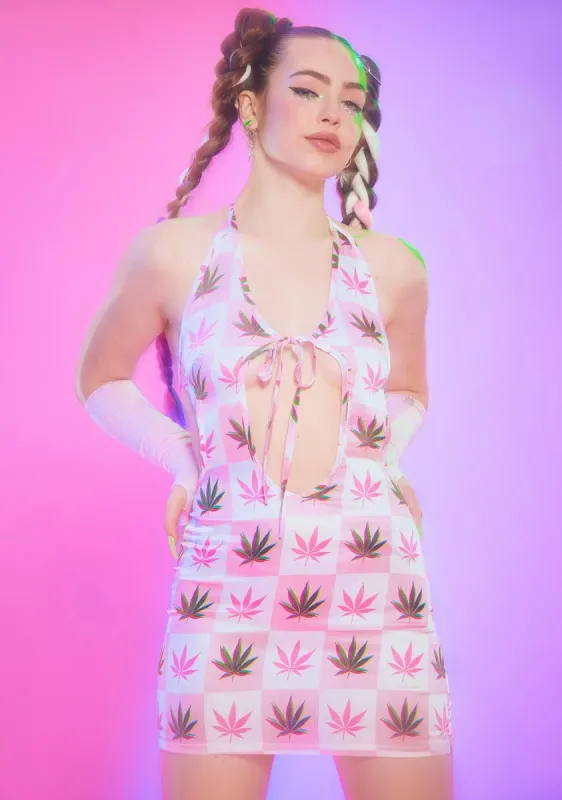 Higher Games Checkered Halter Dress sold by Dolls Kill