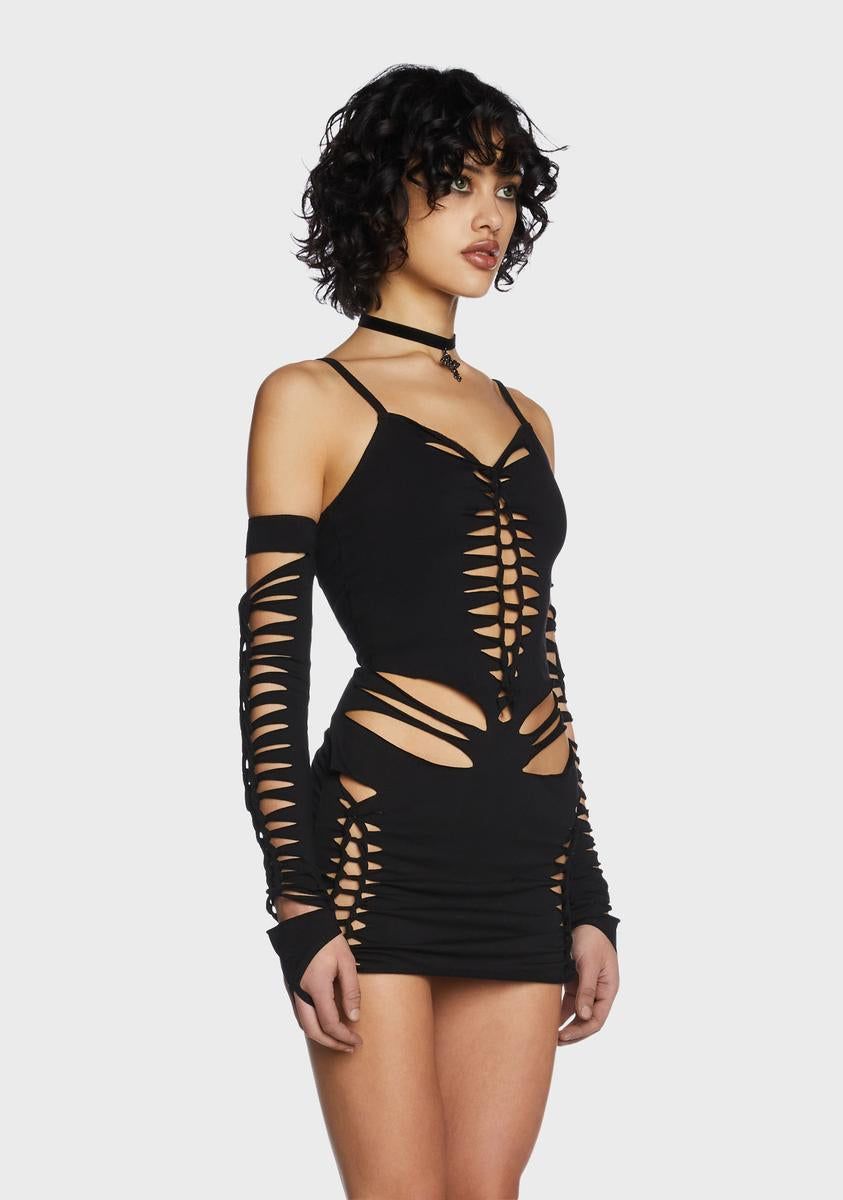Spellbound Smiles Mini Dress - Black sold by Dolls Kill product image thumbnail 3