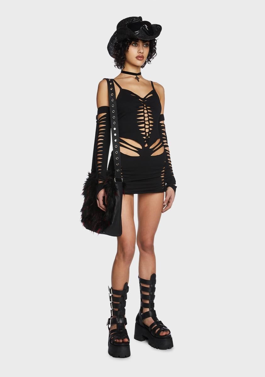 Spellbound Smiles Mini Dress - Black sold by Dolls Kill product image thumbnail 5