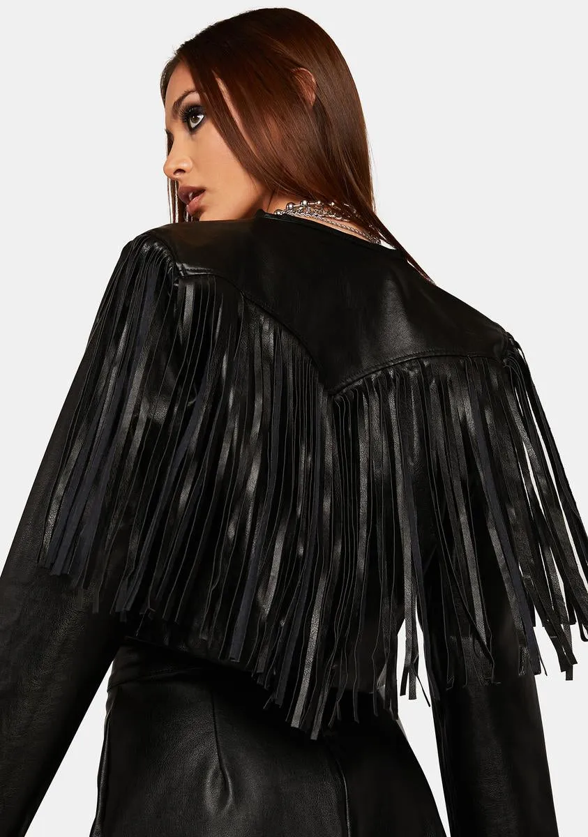 Mystic Kept Secrets Fringe Jacket sold by Dolls Kill product image thumbnail 2