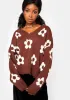 Chocolate Floral Sweater sold by Dolls Kill