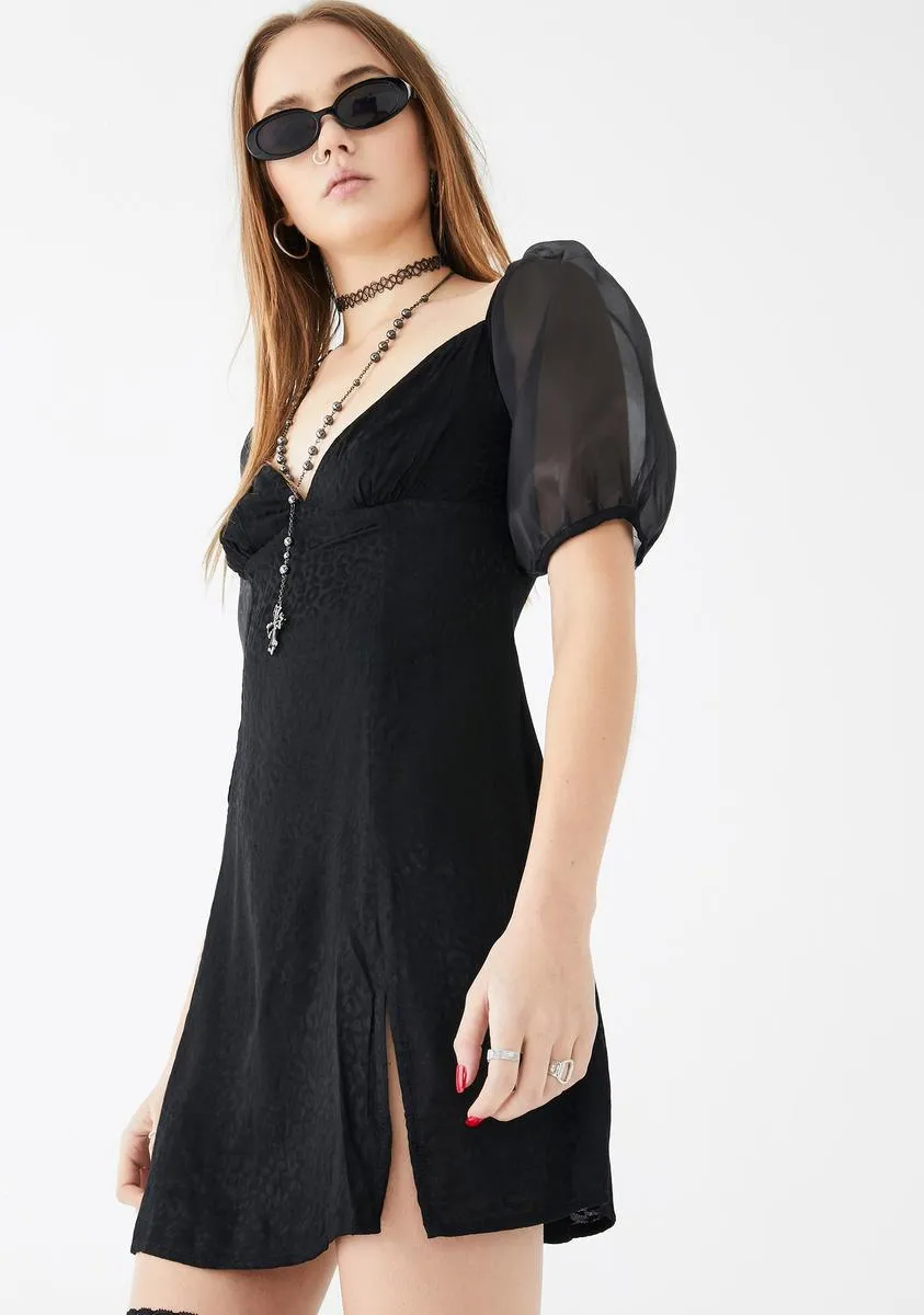 Black Cheetah Espera Dress sold by Dolls Kill product image thumbnail 2