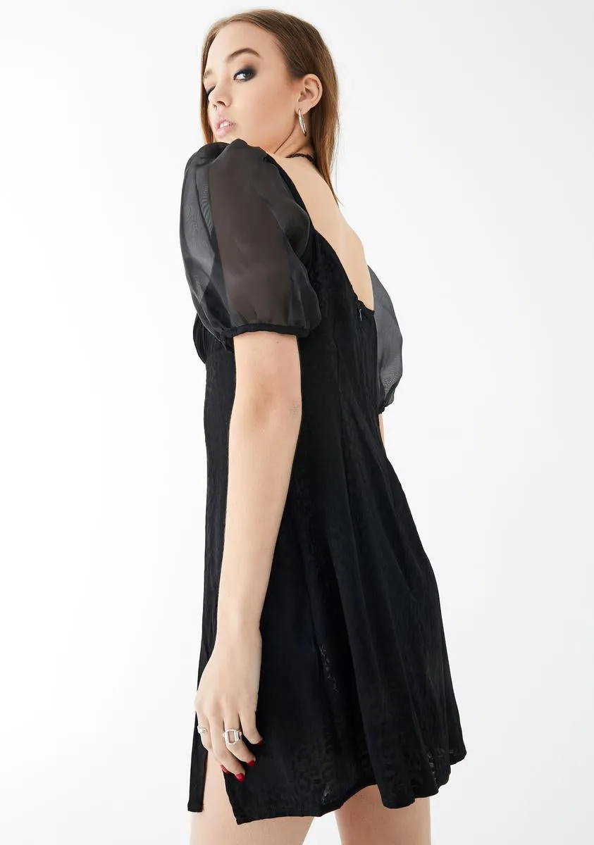 Black Cheetah Espera Dress sold by Dolls Kill product image thumbnail 4