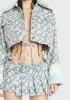 Monogram Denim Crop Jacket sold by Dolls Kill