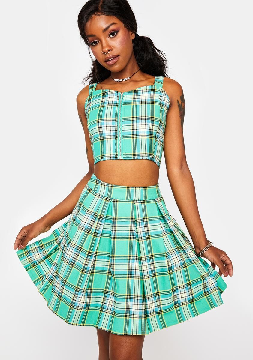 Spring Tartan Mini Skirt sold by Dolls Kill product image thumbnail 2