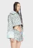 Monogram Denim Crop Jacket sold by Dolls Kill