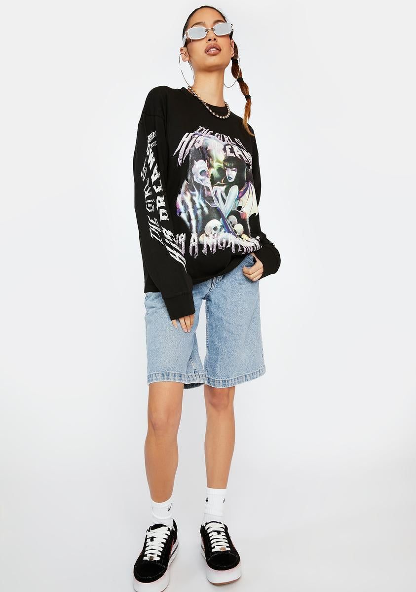 Nightmare Long Sleeve Graphic Tee sold by Dolls Kill product image thumbnail 3