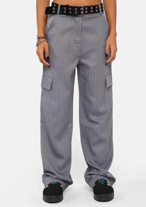 Pinstripe Cargo Pants sold by Dolls Kill