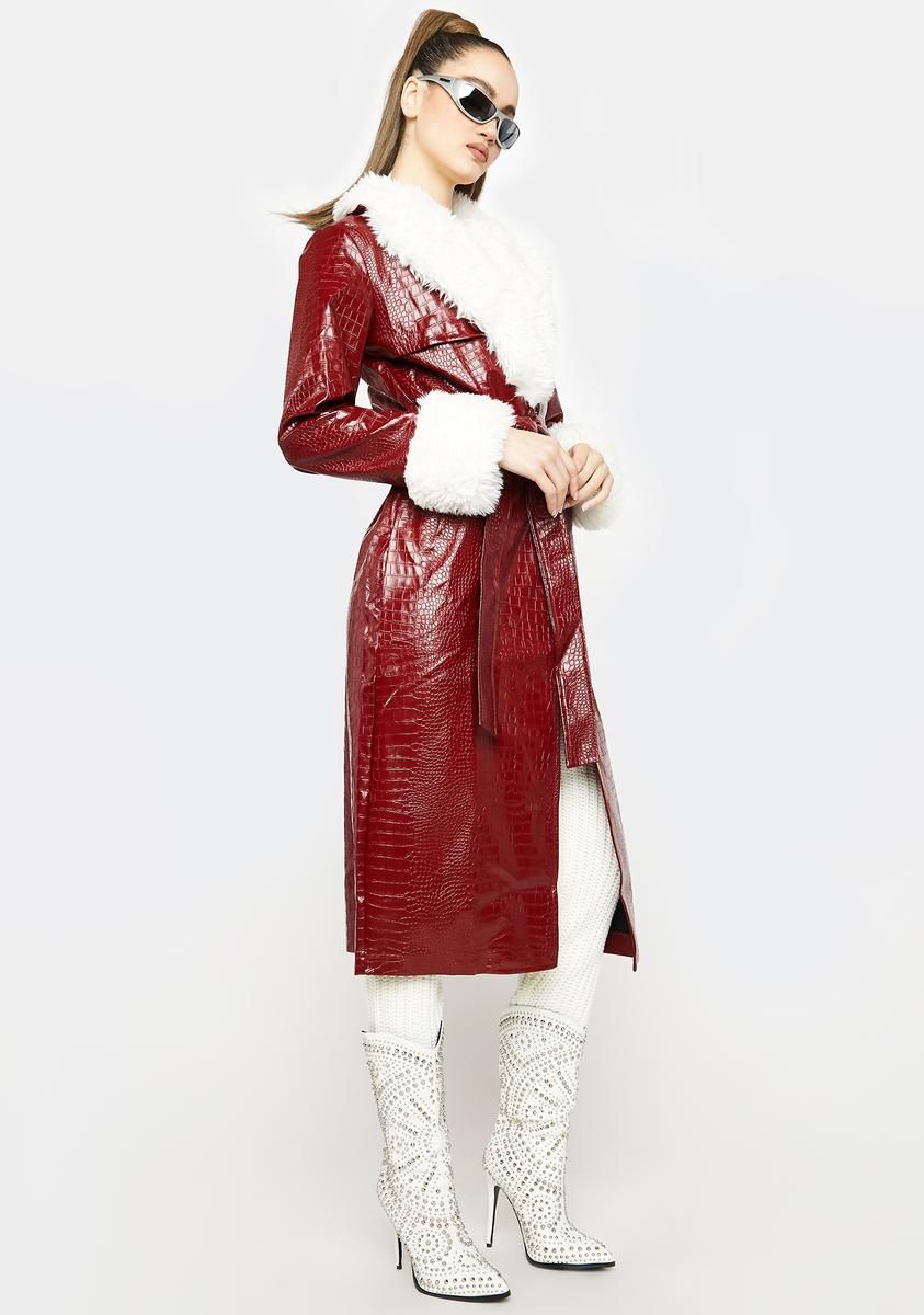 Ruby Prettiest Rock Star Crocodile Coat sold by Dolls Kill product image thumbnail 2