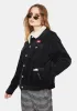 Black Sherpa Lined Corduroy Jacket sold by Dolls Kill
