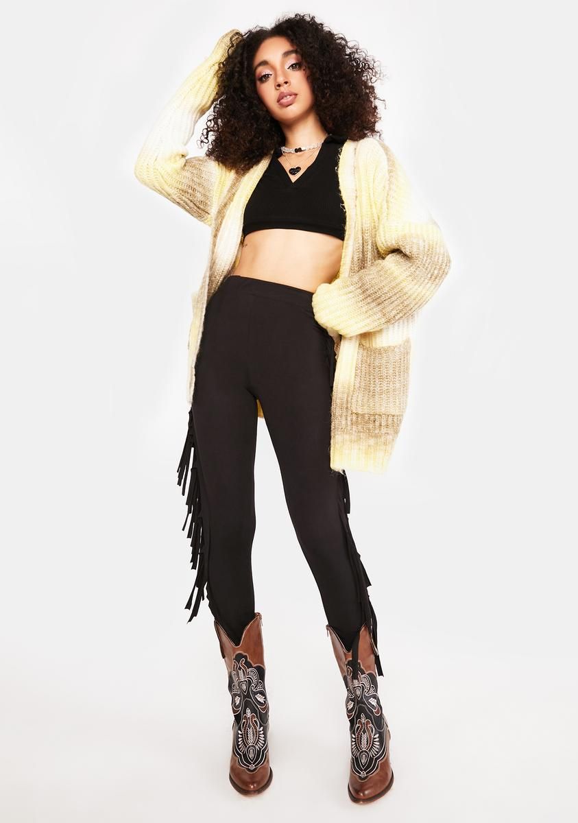 Noir Dust Settles Fringe Leggings sold by Dolls Kill product image thumbnail 2