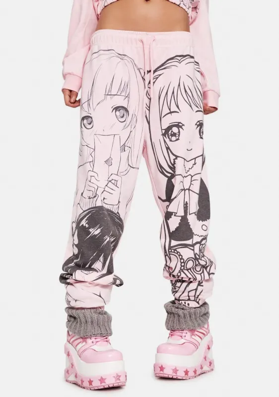 Manga Girls Jogger Sweatpants sold by Dolls Kill